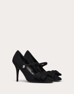 VALENTINO GARAVANI BOWJANE MARY-JANE PUMPS IN CREPE FABRIC 100MM